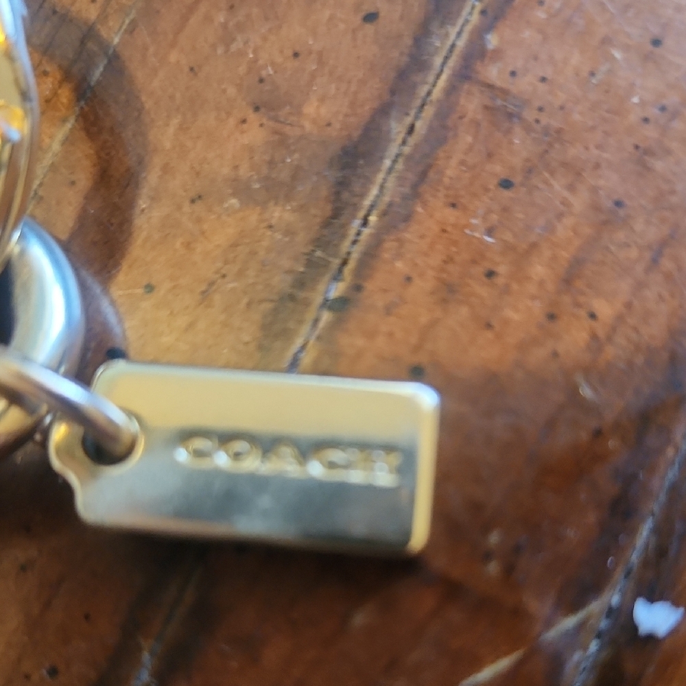 Coach Gold and Pink Key Card Holder - Picture 2 of 6